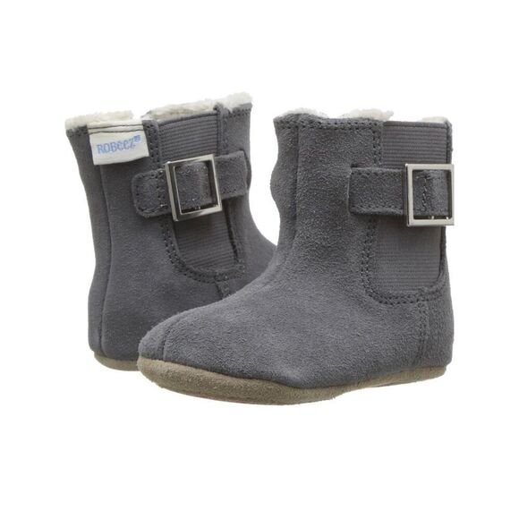 NEW Robeez Baby 9-12 Months Gwen Suede Boots Shoes - Picture 1 of 9